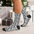 thumbnail image 7 of Rocae Black White Halloween for Adult Socks Casual Athletic Stretchy Loose Socks for Women Men Non-Slip Middle Tube Socks, 7 of 7