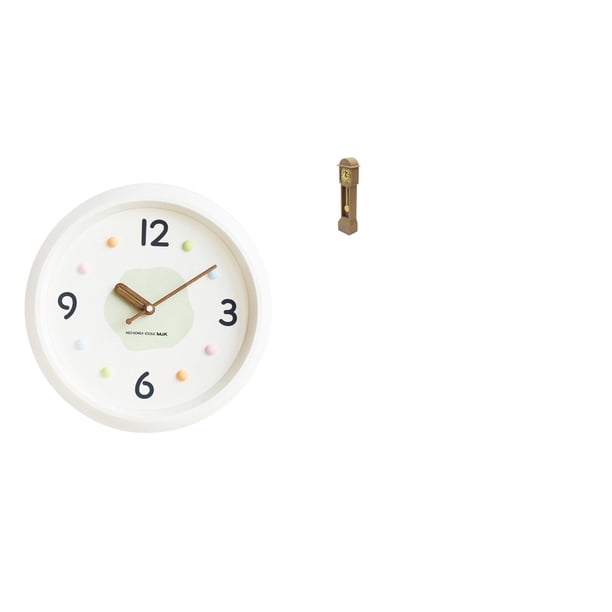 Reloj de pared,Reloj de pared decorativo,moderno y elegante.,Reloj de pared redondo silencioso y sin tictac,regalo,Reloj de suelo para casa de muñecas,Reloj de piso para casa de muñecas en