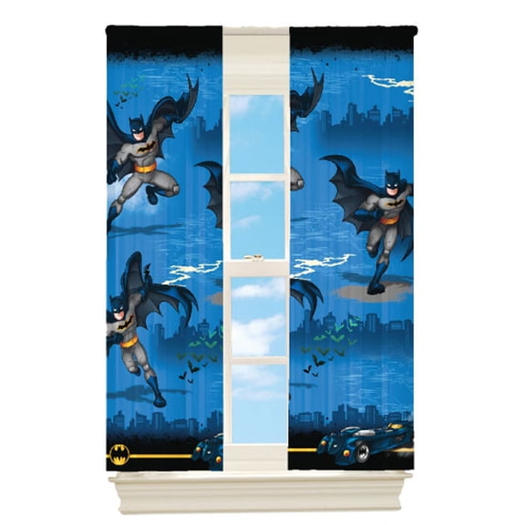 Franco Kids Batman Room Darkening Window Curtains Drapes Set 84 in W x 63 in L