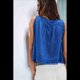 thumbnail image 5 of Blusas de Verano Bohemias con Lazo Frontal para Mujer, Blusas Playeras de Encaje con Botones, Sin Mangas, de de , Y2k 2025, Azul L, 5 of 6