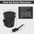 thumbnail image 2 of Home-Complete 4.75-Gallon Metal Ash Bucket with Lid and Shovel (Black), 2 of 10
