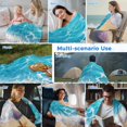 thumbnail image 5 of Coastal Beach Cooling Blanket,Lightweight Breathable Summer Throw Blanket with Double Sided Cold Effect,Nautical Ocean Starfish Shells Sea Waves Picnic Blankets Bed Sheet for Hot Sleepers 60"x80", 5 of 8