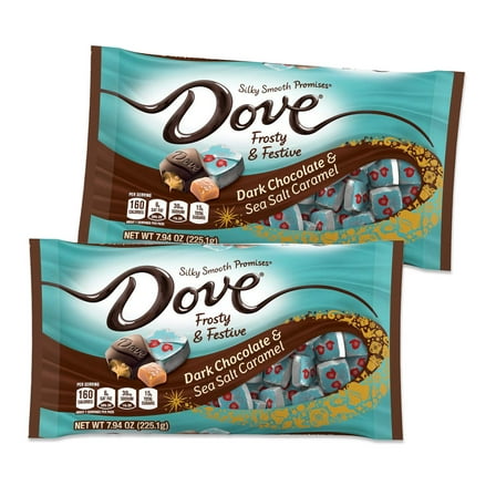 Dove Promises Dark Chocolate Caramel - Christmas Candy (2 Bags)