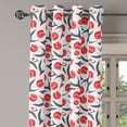 thumbnail image 3 of Ambesonne Floral Grommet Curtain, Vintage Inspired Tulips Art, 50" x 63", Red Green, 3 of 6