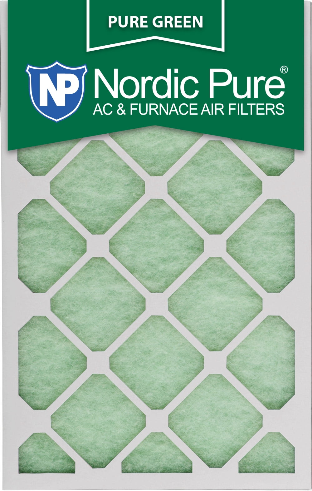 Nordic Pure 20x25x1 Pure Green AC Furnace Air Filters Qty 3