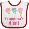thumbnail image 3 of Inktastic Grandma's Girl Grandaughter Girls Baby Bib, 3 of 4