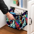 thumbnail image 5 of Robot Unicorn Attack Foldable Organizer Bins Storage Containers Storage Bin with Handle, 10.8"x10.5"x10.6", Large Capacity, 5 of 6