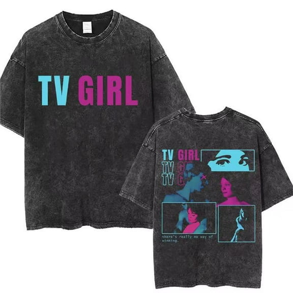 FGRSGHACVN TV Girl Merch Unisex Oversized Soft Washed Vintage Cotton Crewneck T-Shirt - Grapes Upon The Vine Graphic Print Summer Harajuku Casual Streetwear
