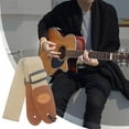 thumbnail image 2 of Blueek Soft Cotton Guitar Strap with Leather Ends - Adjustable Length, Comfortable for All Guitars - Perfect for Musicians(2#), 2 of 7