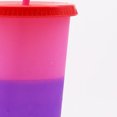 thumbnail image 6 of Cheers.US 2 Pcs/Set Color Changing Cups Blank Cups Reusable Tumbler with Lids and Straws,BPA Free Reusable Plastic Cold Drink Cups with Lids and Straws, Smoothie Cups,Party Cups, 6 of 7