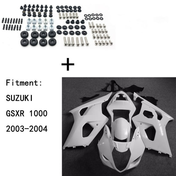 HTTMT Replacement of Unpainted ABS Body work Fairing Kit w/ screw For SUZUKI GSXR 1000 2003-2004