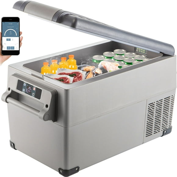 VEVOR 37 Quart(35L) Portable Refrigerator Electric Car Freezer Anti-Shake Car Cooler Refrigerator Compact RV Fridge 12/24V DC & 110-240V AC Vehicle Car Truck Boat Mini Electric Freezer