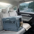 thumbnail image 4 of Foldable Pet Carrier Airline Approved Portable Dog Crate Cat Cage Travel Kennel for Small Dogs and Cats Car Seat Carrier Lightweight-Collapsible Pet Transport Box 1Pcs B, 4 of 6