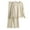 Beige, variant on Women's Knit 2 Piece Outfit Wide Leg Pants Long Sleeve Oversized Crewneck Sweater Sets Lounge Sweatsuit Grey One Size