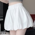 thumbnail image 6 of Daiosportswear Women'S Y2K Bubble Shorts Elastic High Waist Ruffle Summer Wide Leg Bloomers，Shorts for Women White XL(XL), 6 of 9