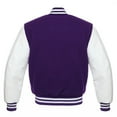 thumbnail image 2 of Yokua Men’s Varsity Baseball Letterman Wool Body Genuine Leather Sleeves Bomber American Style Varsity, 2 of 7