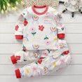 thumbnail image 2 of TOWED22 Infant Baby Girls Clothes Toddler Long Sleeve Crewneck Sweatshirts Jogger Pants 2Pcs Fall Winter Outfits Size:12-18 M,Color:White, 2 of 6