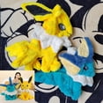 thumbnail image 2 of Enormes juguetes de peluche de Pokémon Jolteon de Vaporeon, gran peluche de Pokémon Kawaii, funda de cuero semiacabada, regalo para niños, 2 of 5