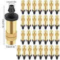 thumbnail image 2 of Lingsida 30pcs 1/4" Adjustable Copper Misting Nozzles, Atomizing Spray Emitters Drip Irrigation Sprinkler Heads for Garden, Greenhouse, Agricultural, Patio Misting, Outdoor Cooling System, 2 of 7