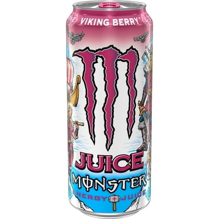 (2 Pack) Monster Energy Juice, Viking Berry, Juice + Energy Drink, 16 Fl Oz