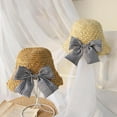thumbnail image 2 of Baby UPF 50+ UV Sun Hat, Straw Sun Hat, Summer Protection Hats, Flower Beach Hat for Toddler Kids Boy Girl (Pink), 2 of 10