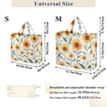 thumbnail image 2 of FORMRS Womens Corduroy Tote Bag Crossbody Shoulder Handbag with Pocket, Sunflowers and Leaves Pattern, 2 of 7