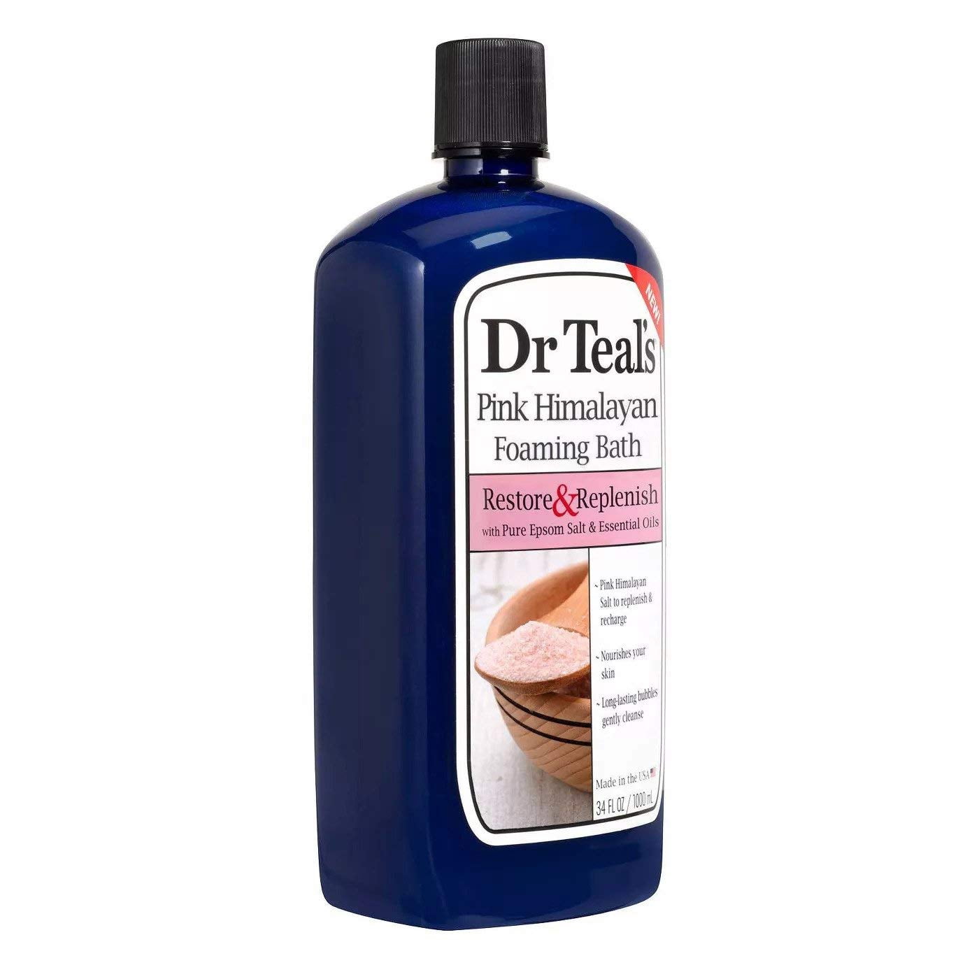 Dr Teal,S Pink Himalayan Salt Foam Bath Gift Set (3 Pack, 34Oz Ea.) - Essential Bergamot & Sweet Orange Oils Blended With Pure Epsom Salt Soothes The Senses & Provides Relief From Stress