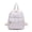 White, variant on Floral Canvas Mini Backpack Purse for Women, Small Casual Travel Backpack (Brown)