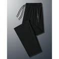 thumbnail image 3 of SWSMCLT Men's Sports Pants Lightweight Soft Elastic Waist Trousers Joggers Casual Summer Jogger Jogging Black 3X-Large, 3 of 4