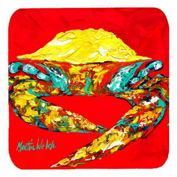 Crab Wiggles Foam Coasters, Set Of 4