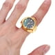 thumbnail image 5 of Reloj de dedo Mini reloj de anillo con números romanos Elegante moderno ligero y práctico accesorio para mujeres hombres fiesta de cumpleaños dorado, 5 of 8