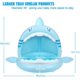 thumbnail image 2 of Baby Pool, Inflatable Shark Paddling Pool for Young Children with Water Jet and Canopy, Play Area, 2 of 5
