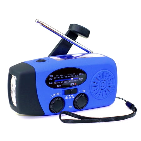 Emergency Solar Radio Hand Crank Weather Radio With Led Flashlight Phone Power Bank Charger