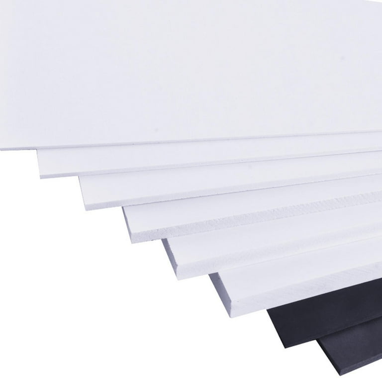 BENECREAT 6 Sheets 2/3mm White Foam Boards, 11.8x7.8inch Rectangle Foam PVC  Sheet Poster Board Mount Board for Mounting, Crafts, Modelling, Art