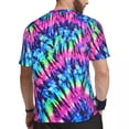 thumbnail image 4 of Funny Tie Dye T-Shirt Colorful Print Trending Gym T Shirts Short Sleeve Fast Dry Tshirt Be, 4 of 5