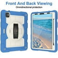 thumbnail image 6 of Kids Friendly Case for iPad Pro 11 2022/2021/2020/2018, for iPad Air 5/Air 4 Tablet Case - with Rotatable Wristband Hidden Stand Shoulder Strap Military Grade Shockproof Cover - Skyblue, 6 of 7