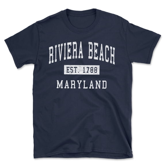 Riviera Beach Maryland Classic Established Men's Cotton T-Shirt