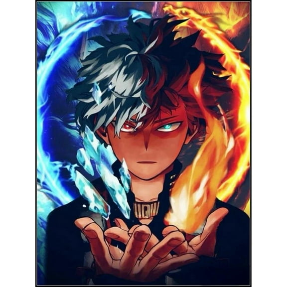 My Hero Academia Diamond Painting Set (For Adults) 5D DIY Anime Diamond Art Set (For Beginners) Round Full Diamond Diamond Painting Gem Art Crafts (Home Wall Decoration Gift)