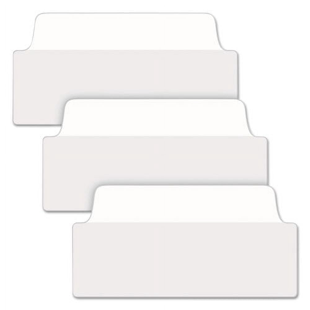 Ultra Tabs Repositionable Tabs, Wide and Slim: 3" x 1.5", 1/3-Cut, White, 24/Pack | Bundle of 10 Packs