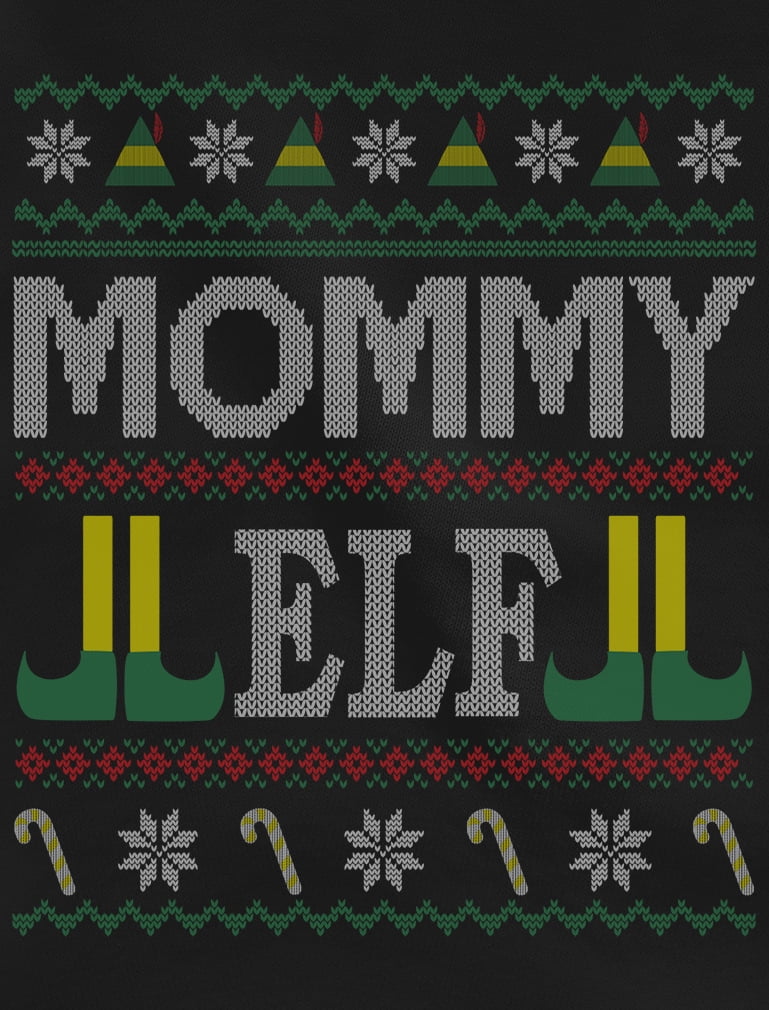 Tstars Womens Ugly Christmas Mommy Elf Mom Xmas Shirt Christmas Gift Funny Humor Holiday Shirts Xmas Party Christmas Gifts for Her Women Sweatshirt