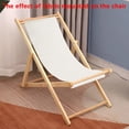 thumbnail image 3 of 2 sillas de playa de repuesto de lona blanca para exteriores, plegables, de 120 x 43 cm, reclinables., 3 of 9
