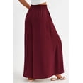 thumbnail image 2 of Pantalones PRETTYGARDEN Palazzo de Pierna Ancha Verano 2025 Rojo Vino Talle S, 2 of 8