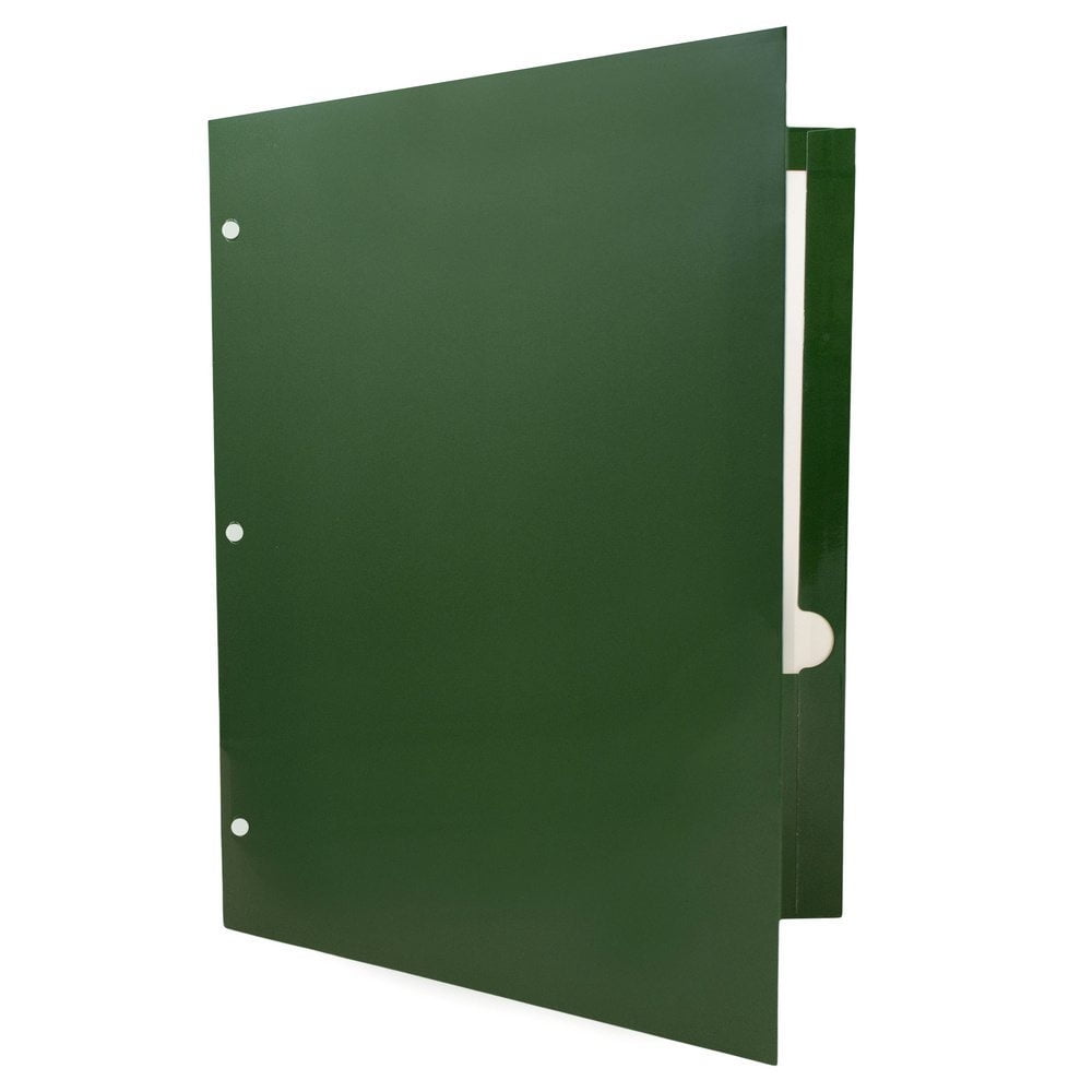 JAM Paper Glossy 3 Hole Punch Folders, Green, 25/Pack