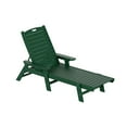 thumbnail image 2 of GARDEN Plastic Outdoor Chaise Lounge Chair with Adjustable Backrest, Dark Green, 2 of 7