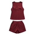 thumbnail image 5 of BUIGTTKLOP Womens 2 Piece Short Sets Casual Tank Tops and Shorts Summer Vacation Outfits Beach Travel Resort Wear, 5 of 6