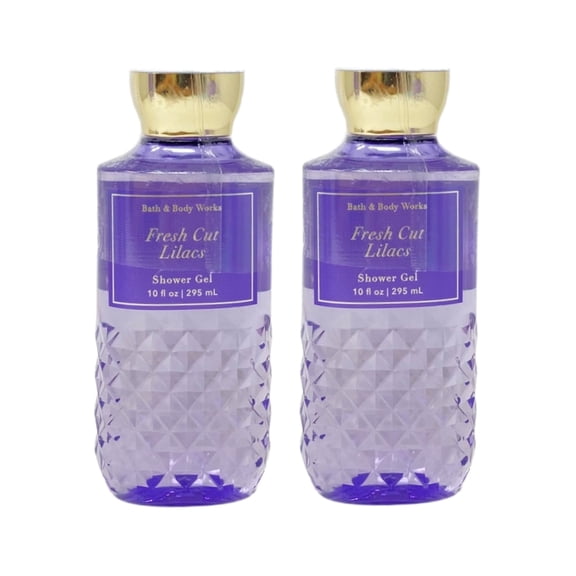 Bath and Body Works Fresh Cut Lilacs 2 Pack Shower Gel Bundle - 10 fl oz / 295 mL each