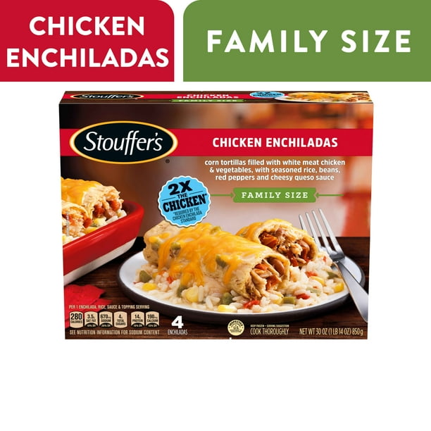 Stouffer's Chicken Enchiladas Family Size Frozen Meal, 30 oz (Frozen