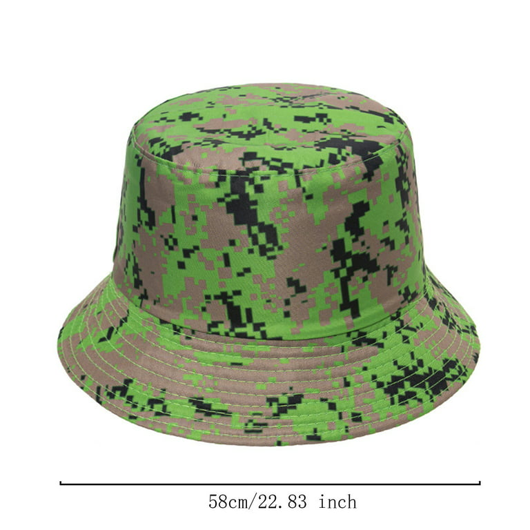 Vestitiy Unisex Fishing Hat UPF 50+ Universal Sun Protection Outdoor  Camouflage Fisherman's Hat Basin Cap Bucket Hat 