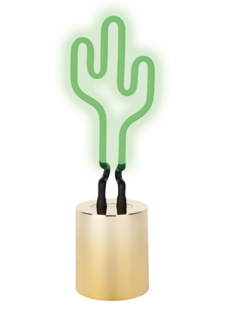 Sunnylife Indoor Decorative Neon Light Figurine Tube Desk Lamp with Adjustable Dimmer 