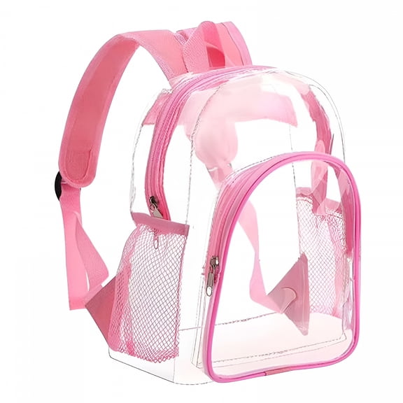 GASTROPOD Mini Clear Backpack, 12"x12" Stadium Approved See Through Bag, Waterproof PVC Small Transparent Backpacks for Festival Sport Event Concerts (Pink)